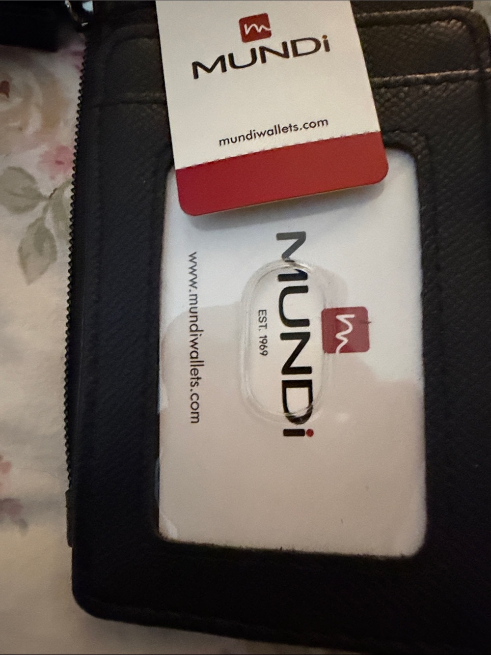 mundi Black Wristlet Phone Case with Coin Pouch and Card Slots - Picture 2 of 4